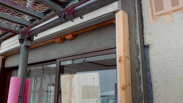 姫路市　左官作業の途中